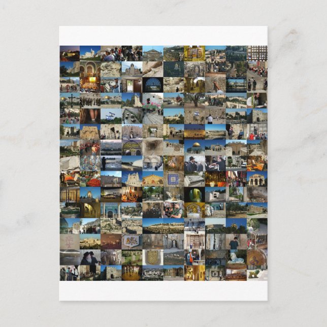 Carte Postale Design Exclusivo 100 Faces de Jerusalém (Devant)