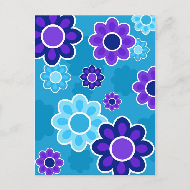 Carte Postale Design floral (Devant)
