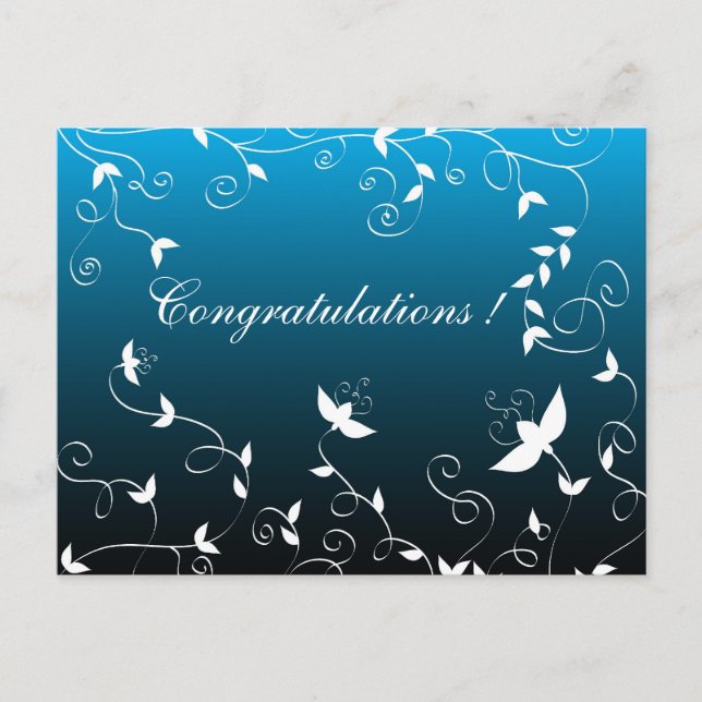 Carte Postale Design floral artistique (Devant)