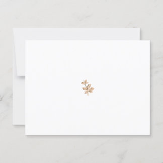 Carte Postale Design floral beige orné avec tige brun foncé a
