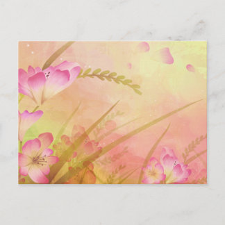 Carte Postale design floral rose