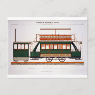 Carte Postale Design for a Steam Tram, plate 126 from 'The Indus