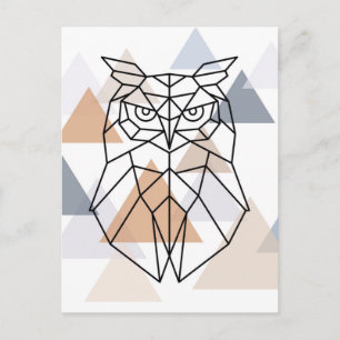 Carte Postale Design géometric owl