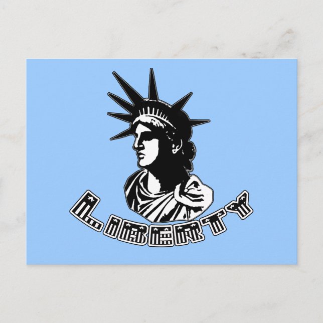 Carte Postale Design graphique Statue des produits Liberty (Devant)