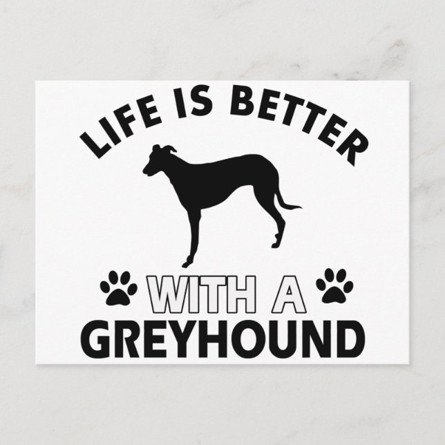Carte Postale Design Greyhound (Devant)