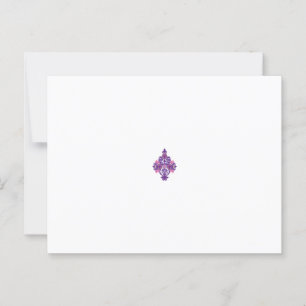 Carte Postale Design harmonieux et symétrique avec violet, rose