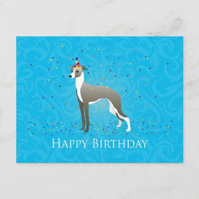 Carte Postale Design italien Greyhound (Devant)