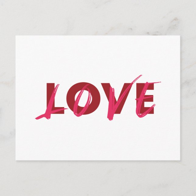 Carte Postale Design moderne, dynamique, cool, tendance de Love (Devant)