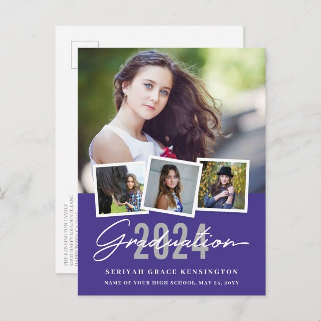 Carte Postale Design moderne N'importe quelle année Diplôme 4 Ph (Devant / Derrière)