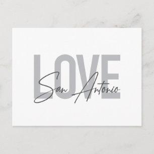 Carte Postale Design moderne, simple, chic et cool Love San Anto