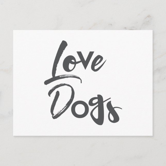 Carte Postale Design moderne, simple, urbain, cool de Love Dogs (Devant)