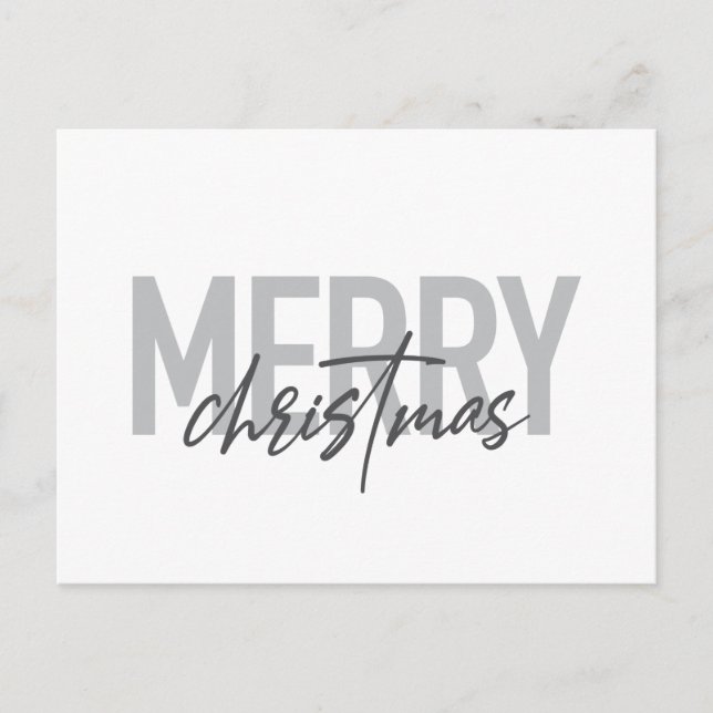 Carte Postale Design moderne, simple, urbain cool Joyeux Noël (Devant)