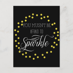 Carte Postale Design moderne toujours brillant or