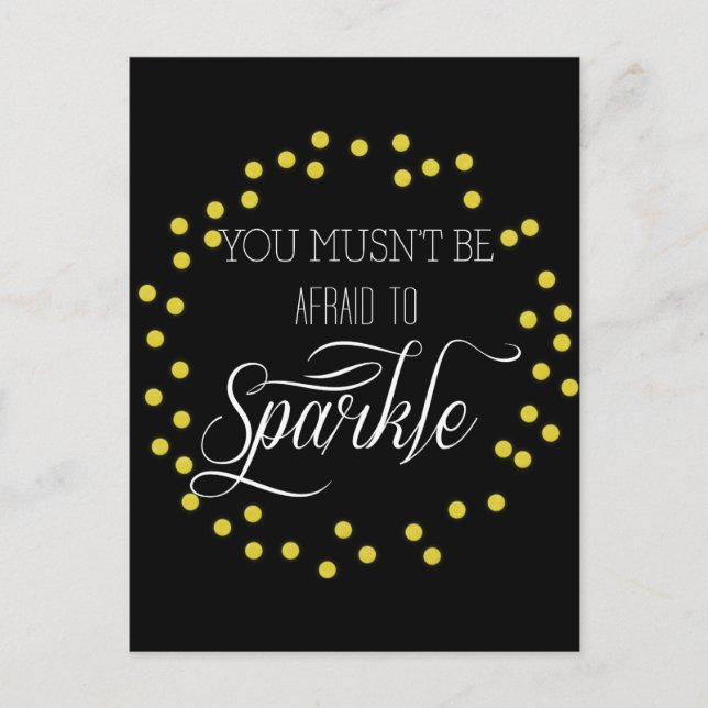 Carte Postale Design moderne toujours brillant or (Devant)