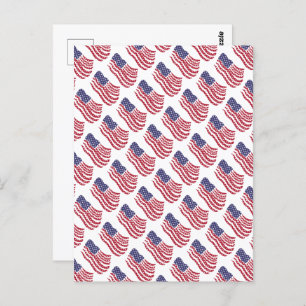 Carte postale Design Motif couleur bleu rouge