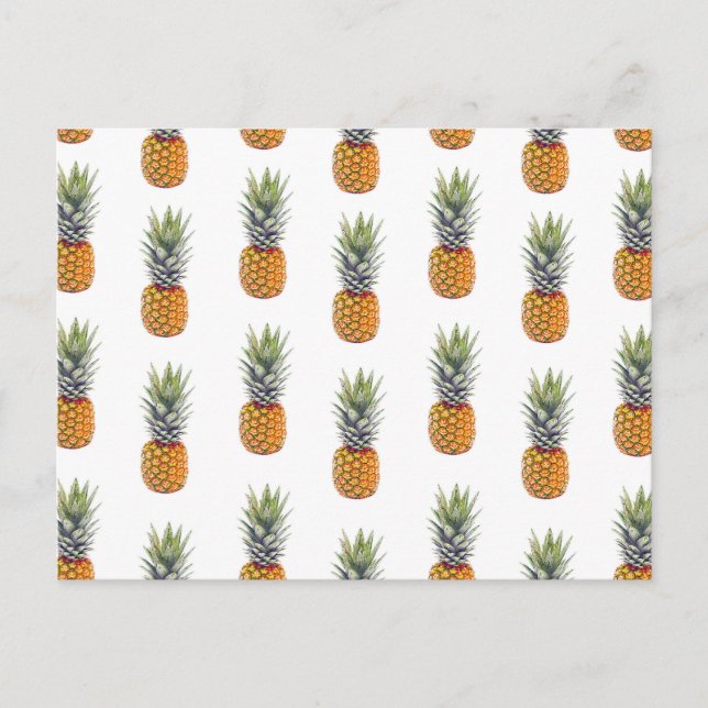 Carte Postale Design Motif d'ananas mignon et amusant (Devant)