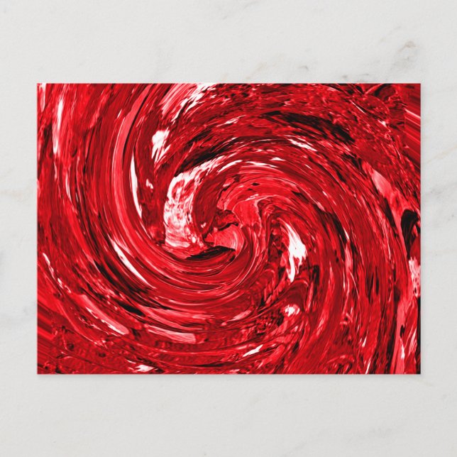Carte Postale Design noir blanc rouge (Devant)