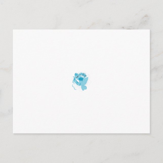 Carte Postale Design orné, bleu clair et blanc sur une bille (Devant)