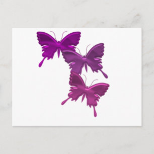 Carte postale Design Papillon violet