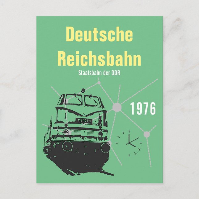 Carte Postale Design publicitaire Reichsbahn (Devant)