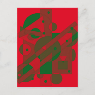 Carte Postale Design rouge et vert par Moma