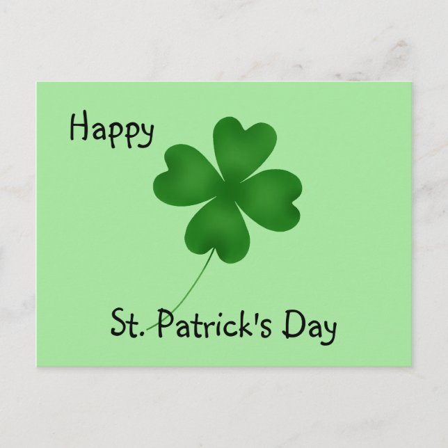 Carte Postale Design shamrock simple (Devant)
