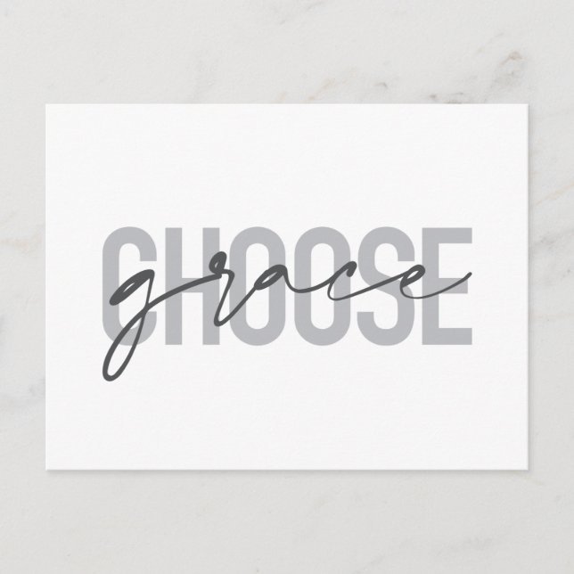 Carte Postale Design simple, moderne, urbain, cool Choisir Grace (Devant)