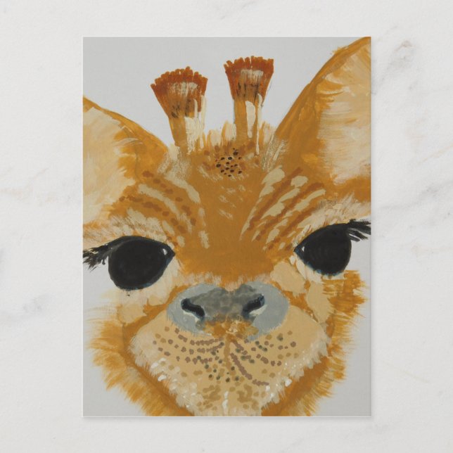 Carte Postale Design unique de girafe moderne et tendance qui at (Devant)
