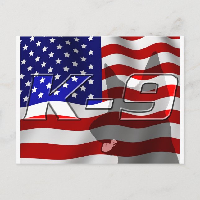 Carte Postale Design USA K9 (Devant)