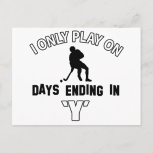 Carte Postale Designs de hockey