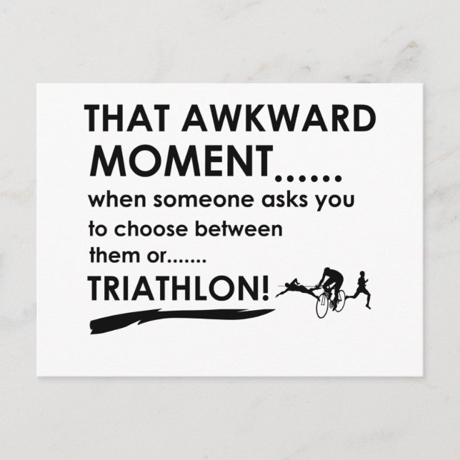 Carte Postale Designs de sport de triathlon (Devant)