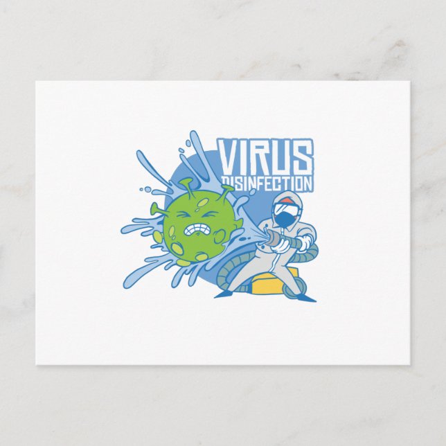 Carte Postale Désinfection par virus (Devant)