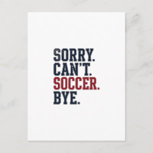 Carte Postale Désolé ne peut pas football au revoir vintage