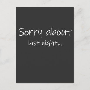 Carte Postale Désolé pour hier soir T-shirt homme foncé