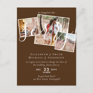 Carte Postale DÉSOLÉ ! Remise du mariage Changement de date PHOT