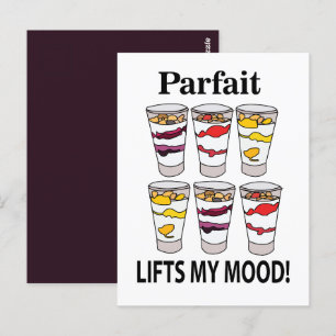 Carte Postale Dessert sucré froid parfait au yaourt et aux fruit