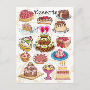 Carte Postale Desserts
