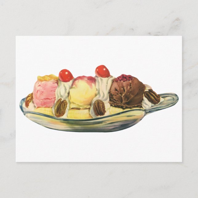 Carte Postale Desserts alimentaires vintages, Cerises frites de  (Devant)