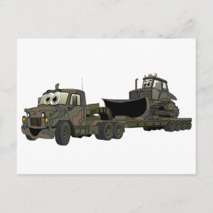 Carte Postale Dessin à plat semi-bulle militaire