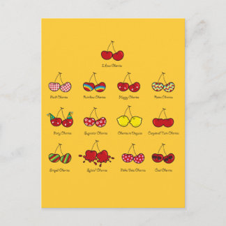 Carte Postale Dessin amusant Comique drôle Cheeky Red Cherries C