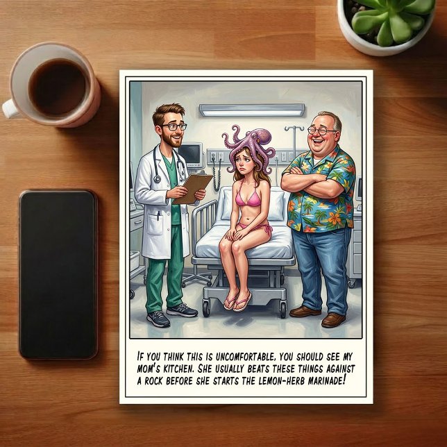 Carte Postale Dessin animé d'aventures de salle d'urgence (Créateur téléchargé)