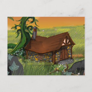 Carte Postale Dessin animé de cottage de haricot