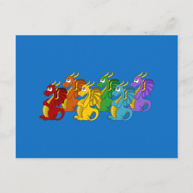 Carte Postale Dessin animé de dragons (Devant)