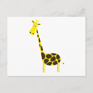 Carte Postale Dessin animé de girafe