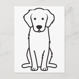 Carte Postale Dessin animé de Golden Retriever