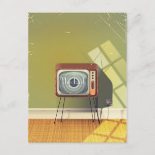 Carte Postale Dessin animé de la télévision vintage