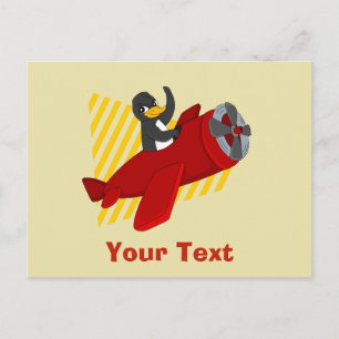 Carte Postale Dessin animé de manchot volant