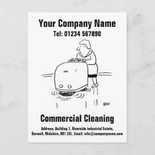 Carte Postale Dessin animé de nettoyage commercial à personnalis
