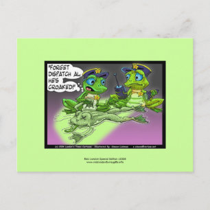Carte Postale Dessin Animé de Police pour Homicide de Grenouille