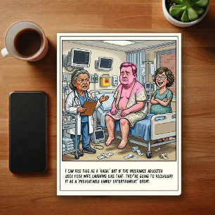 Carte Postale Dessin animé de révélation du sexe à la salle d'ur